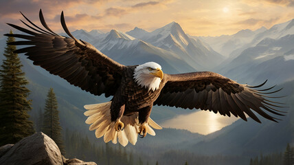 Fototapeta premium eagle in flight