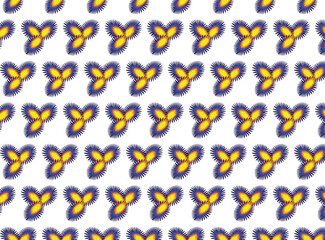 yellow blue leaf pattern design