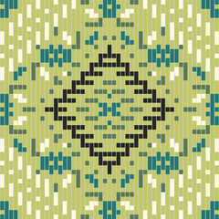 Fototapeta premium Turkish Arabic Pattern Backgroundfolk Embroidery, Aztec Geometric Ornament Print. Design for Carpet, Wallpaper, Clothing, Wrapping, Fabric