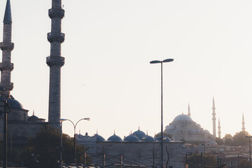 view of the mosque  In Istanbul 
