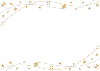 雪の結晶のデコレーションフレーム、冬のイメージデザイン