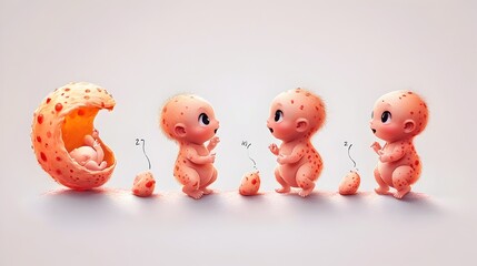 Detailed Diagram of Fetal Development Stages from Conception to Birth