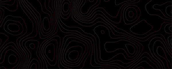 Dark Abstract Terrain Map with Geometric Contour Lines and Wavy Grid Patterns for a Modern Nature Art Banner
