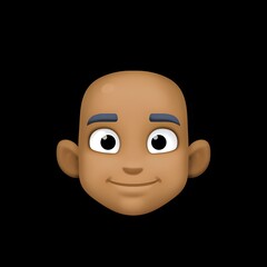 Fototapeta premium Bald Person Emoji 
