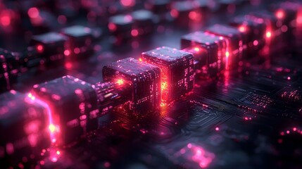 Blockchain Technology Concept Secure and Decentralized Digital Ledger Representing Data Transactions