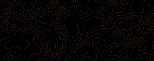 Abstract Terrain Design Featuring Dark Topographic Lines and Geometric Relief Patterns for a Modern Hiking Template
