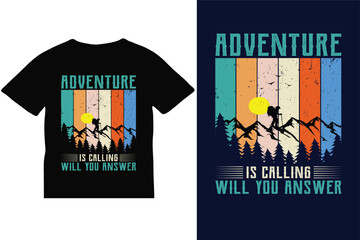 Retro Vintage Outdoor Typography T-shirt Design
