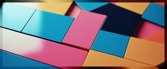 illustrazione con elementi geometrici a tema astratto surreale