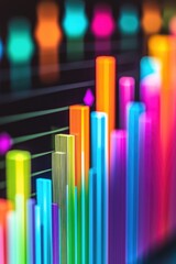 Obraz premium 3d growth chart. Selective focus