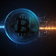 Bitcoin background colorful technology background