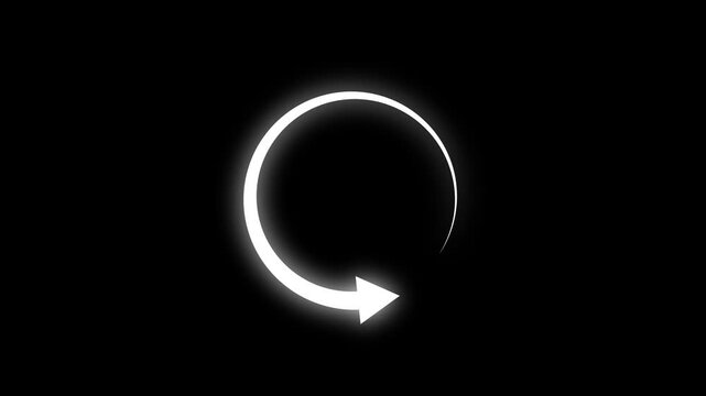 Refresh button icon animation, circle arrow icon set, reload, rotation on background