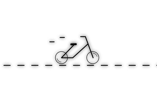 Bicycle icon animation, video concept icon.By md