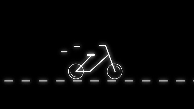 Bicycle icon animation, video concept icon.By md