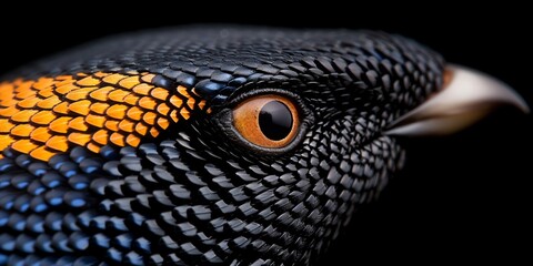 Fototapeta premium Intricate Feather Patterns: A Close-Up of Avian Beauty
