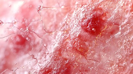 Fototapeta premium Detailed Close Up of Red Itchy Rash on Skin Caused by Allergic Reaction