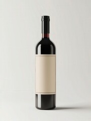 Blank Wine Bottle Mockup with Label