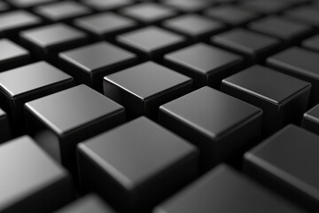 A Close-Up of a Black Keyboard Showcasing Its Sleek Matte Keys in a Modern Workspace Environment