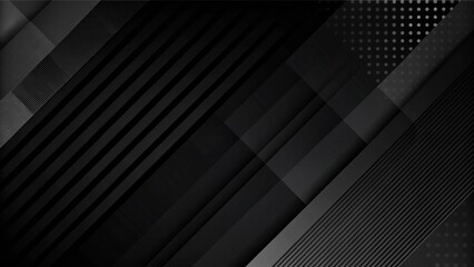 Black abstract banner background. Dark deep black dynamic background. Modern creative premium gradient. Abstract black background.