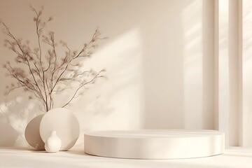 Elegant Minimalistic Stage Designs in Soft Pastel and Bold Colors for Modern Backgrounds