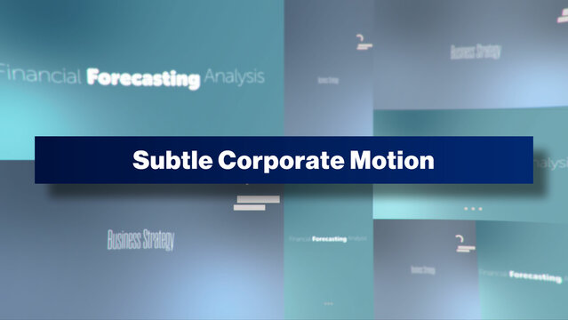 Subtle Corporate Motion | Multi-Resolutions and Color Control Panel