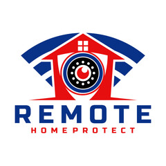Obraz premium remote home protect illustration design logo handmade vector 