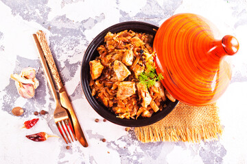 Bigos, a traditional Polish dish with cabbage, cabbage stew