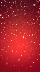 Red background with snowflakes, cartoon style, cute, Christmas theme