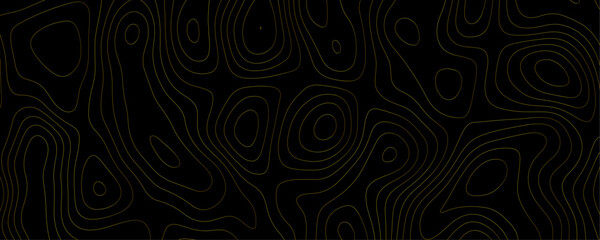 Abstract Black Topography Sketch Featuring Geometric Contours and Wavy Lines for a Seamless Terrain Map Design
