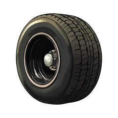 Vector black tire clipart