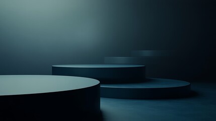 Elegant Minimalistic Stage Designs in Soft Pastel and Bold Colors for Modern Backgrounds