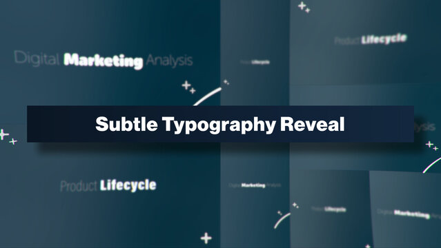 Subtle Typography Reveal | Multi-Resolutions and Color Control Panel
