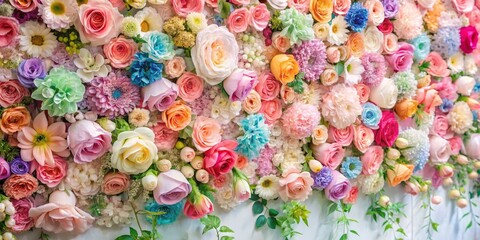 Soft pastel watercolor floral backdrop offers elegance and beauty, making it ideal for creative projects that seek to