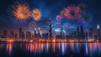 New Year's Eve Celebrations and Fireworks in Major Cities Around The World, Generative AI