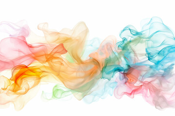 Obraz premium Delicate, flowing swirls of vibrant colors blend together in a mesmerizing pattern, creating an energetic and vibrant background perfect for any digital space