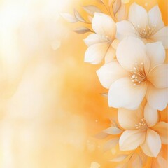 Fototapeta premium A beautiful arrangement of delicate flowers on a warm, soft background, perfect for adding a touch of nature to any design.