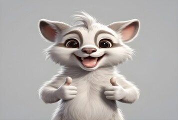 Obraz premium Thumbs up character