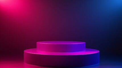 Modern Abstract Geometric Stages with Pastel and Neon Lighting for Minimalist Artistic and Futuristic Set Design Featuring Circular Platforms, Soft Shadows, and Vibrant Colors in Contemporary Spaces
