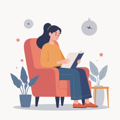 Relaxing Reading at Home