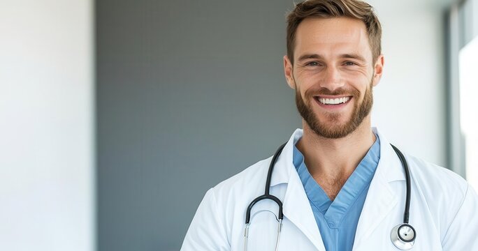 Doctor smiling while explaining a diagnosis to a patient, creating a warm and supportive atmosphere   doctor joy, patient care