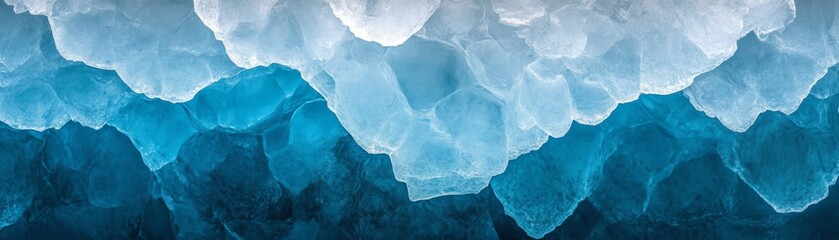 Obraz premium Abstract blue mountain landscape with soft lighting and clouds.