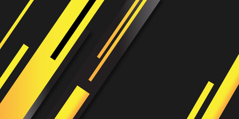 Abstract Bluck and yellow banner background. Color gradient   with dynamic wave line effect Vector graphic design banner pattern presentation Bluck  background web template.