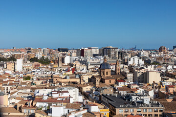 scenic panoramic skyline of Valencia