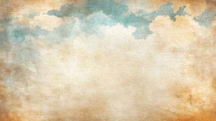 Obraz premium Vintage textured background with clouds and a faded, aged look. Perfect for adding a touch of nostalgia to your design projects.