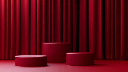 Minimalist Abstract Architecture with Pastel and Neon Lighting Featuring Geometric Shapes, Circular Platforms, and Soft Shadows for Futuristic and Artistic Stage Design