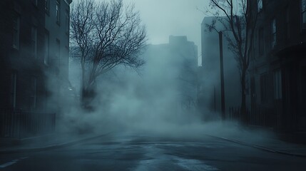 Foggy City Street