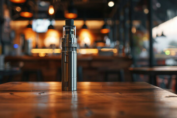 Promotion of electronic cigarette vape unhealthy habit lifestyle, vibrant colorful Generative AI photo