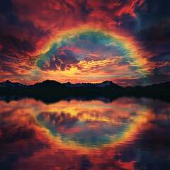 Mountain Sunset and Sunrise Scenery