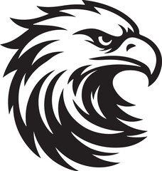 eagle silhouette vector illustration with white background.