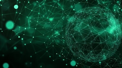 Digital Globe, Green Technology Background Environmental Awareness, Connectivity, Sustainability