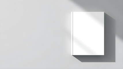 Minimalist Book on Gray Surface with Shadow